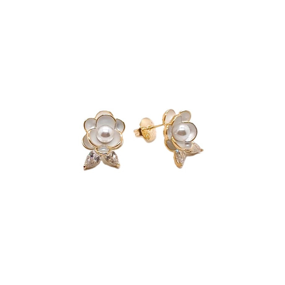 Flower Cubic Zirconia Earrings