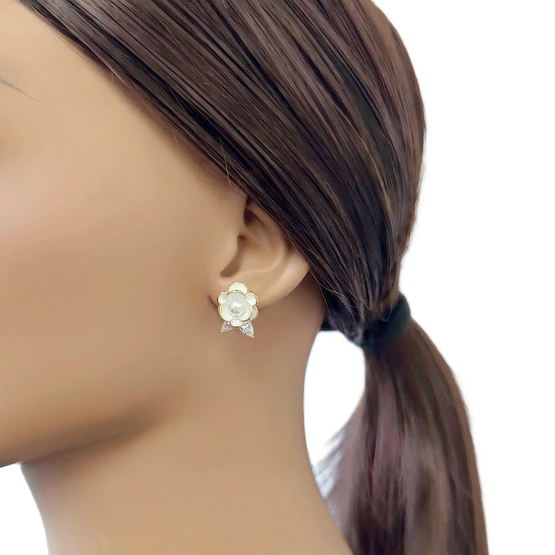 Flower Cubic Zirconia Earrings
