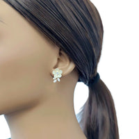 Flower Cubic Zirconia Earrings