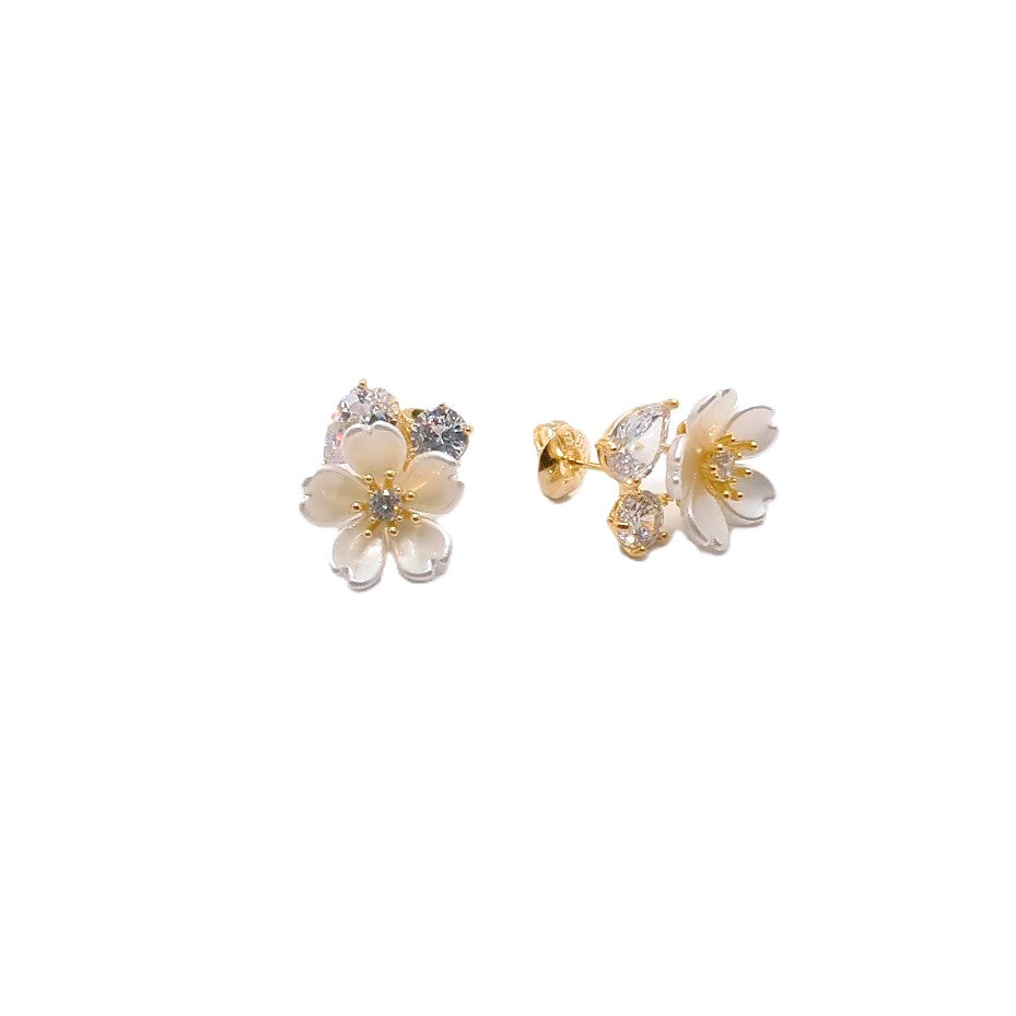 Flower Cubic Zirconia Earrings