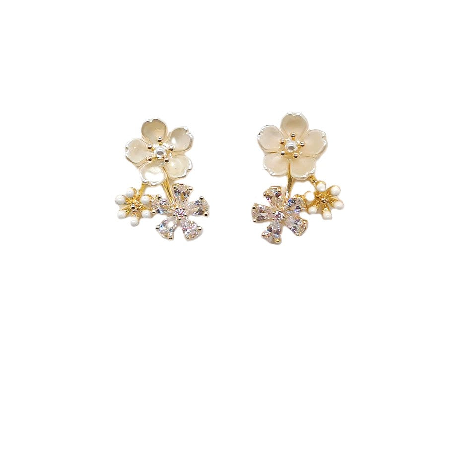Flower Cubic Zirconia Earrings