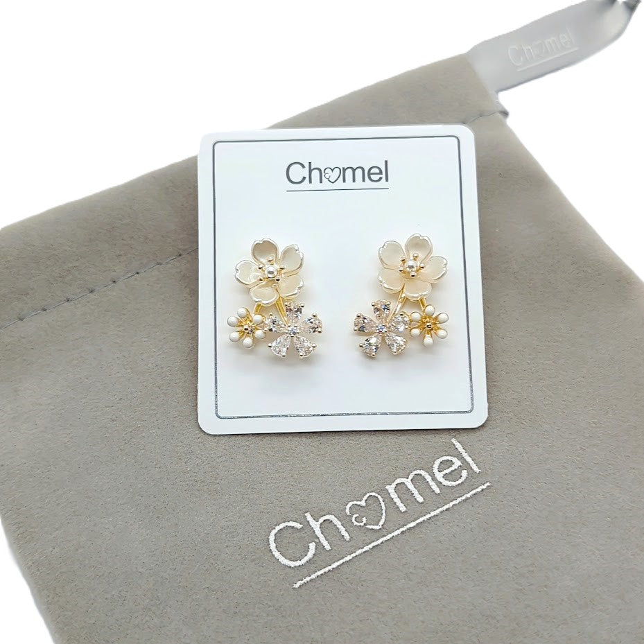 Flower Cubic Zirconia Earrings