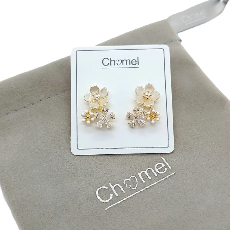 Flower Cubic Zirconia Earrings
