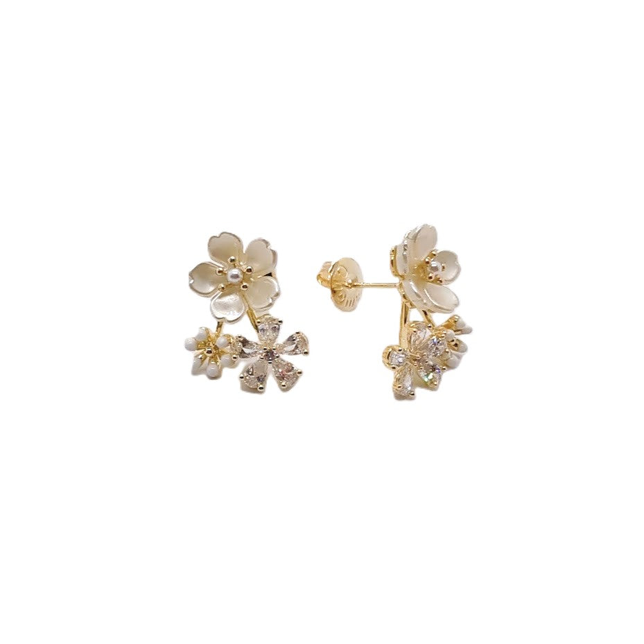 Flower Cubic Zirconia Earrings