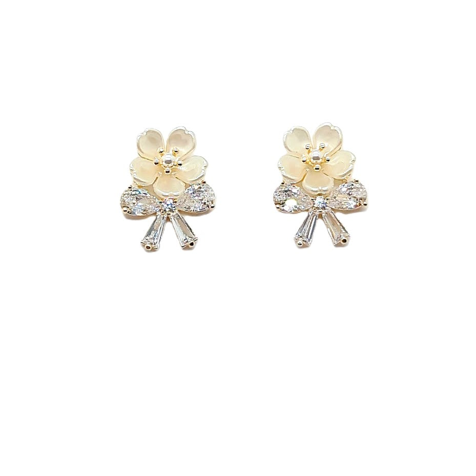 Flower Cubic Zirconia Earrings