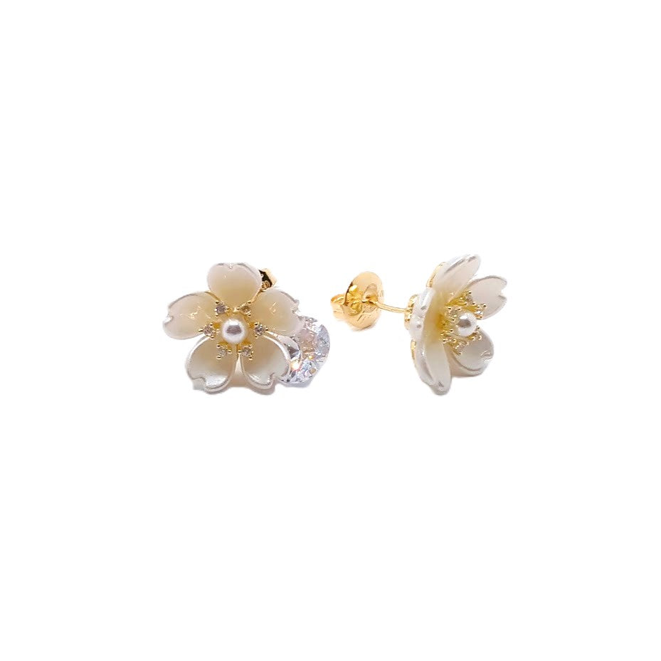 Flower Cubic Zirconia Earrings