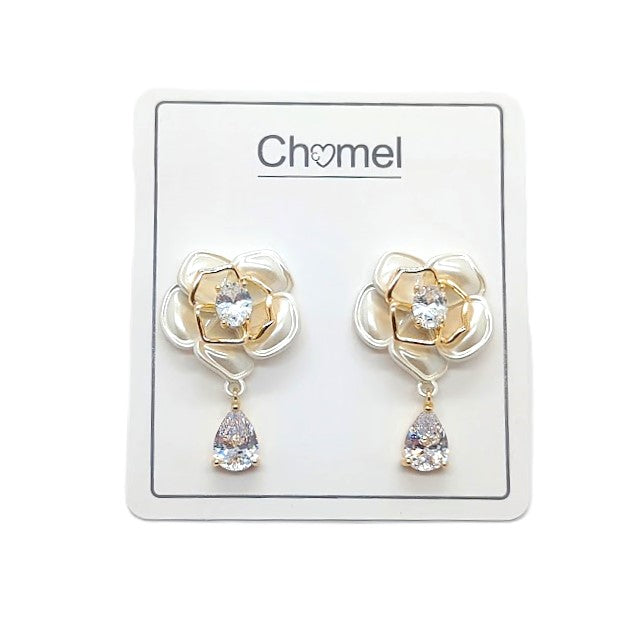 Flower Cubic Zirconia Earrings