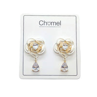Flower Cubic Zirconia Earrings