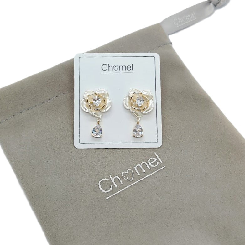 Flower Cubic Zirconia Earrings