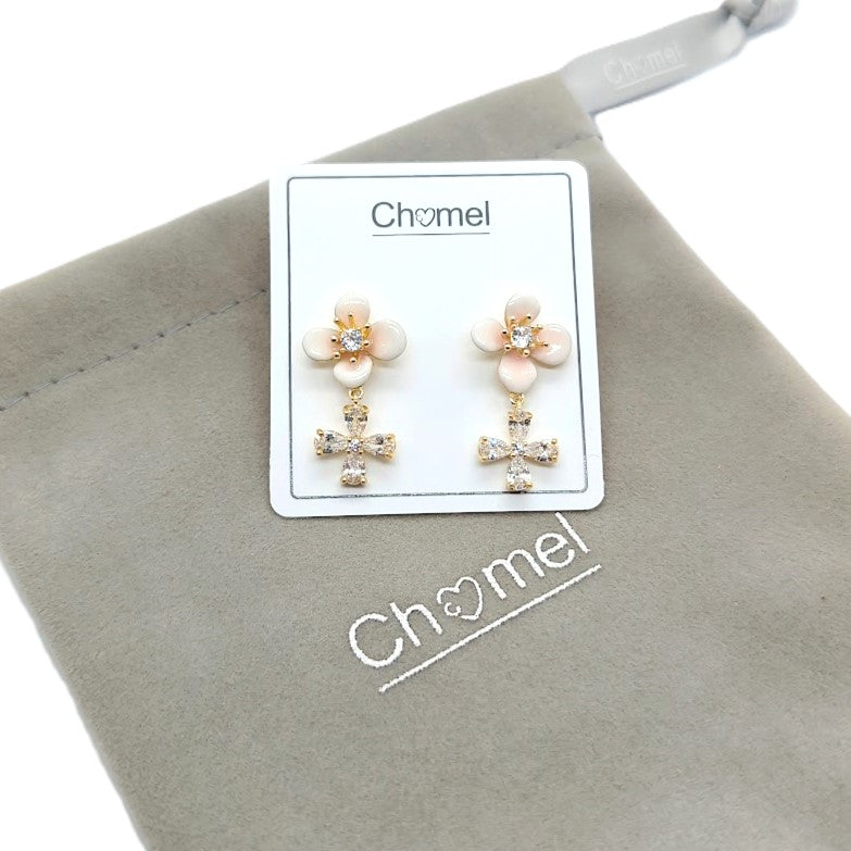 Flower Cubic Zirconia Earrings
