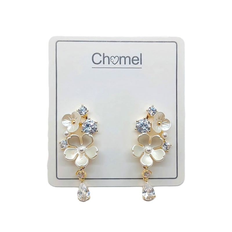 Flower Cubic Zirconia Earrings