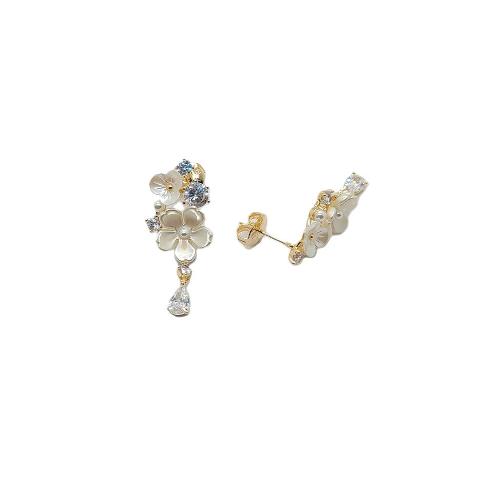 Flower Cubic Zirconia Earrings