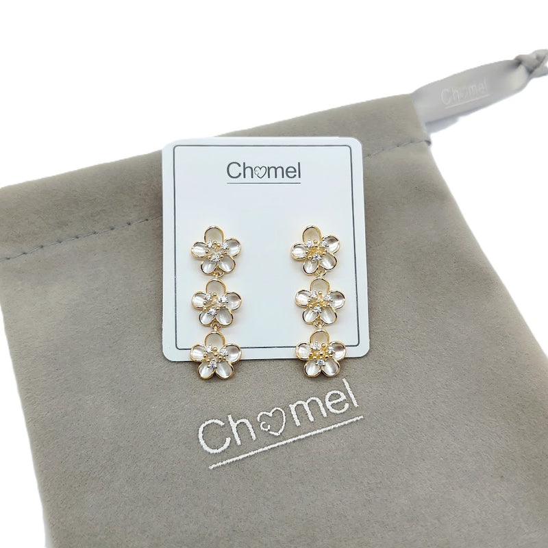 Flower Cubic Zirconia Earrings