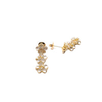 Flower Cubic Zirconia Earrings