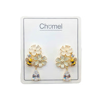 Flower Cubic Zirconia Earrings
