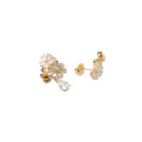 Flower Cubic Zirconia Earrings