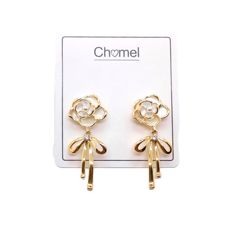 Flower Cubic Zirconia Earrings