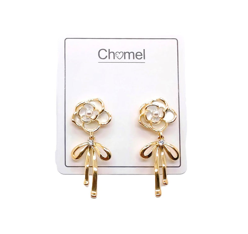 Flower Cubic Zirconia Earrings