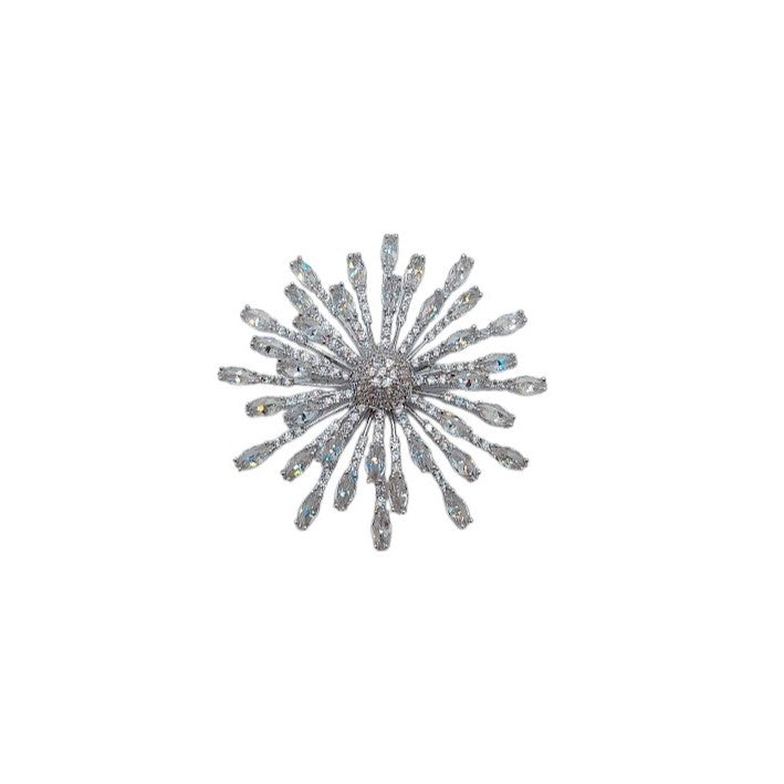 Starburst Cubic Zirconia Brooch