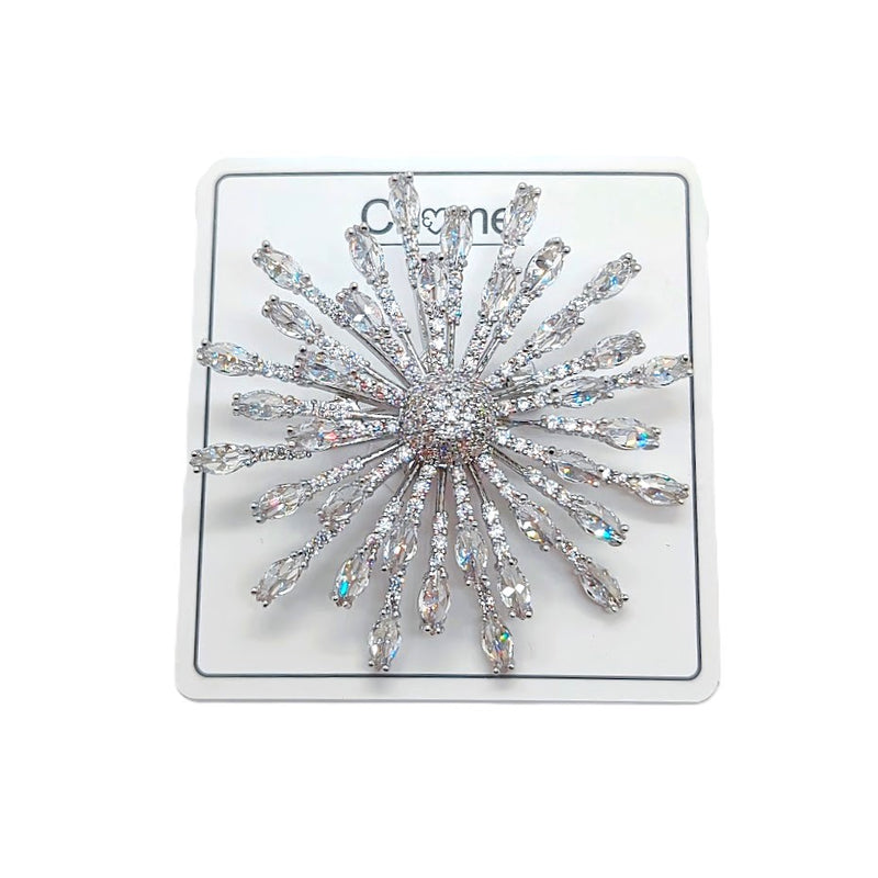 Starburst Cubic Zirconia Brooch