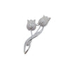 Flower Cubic Zirconia Brooch