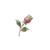 Flower Cubic Zirconia Brooch