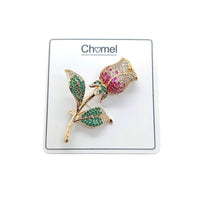 Flower Cubic Zirconia Brooch