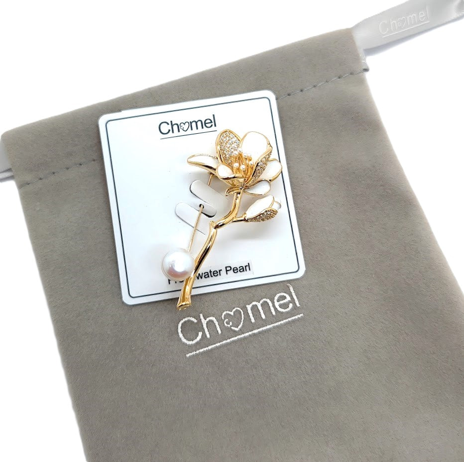 Flower Freshwater Pearl Brooch