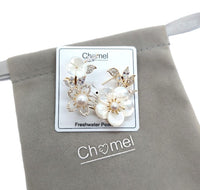 Flower Mother Of Pearl & Freshwater Pearl Brooch