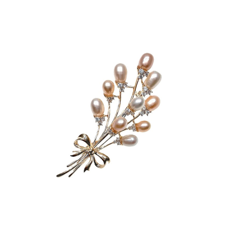 Flower Freshwater Pearl Brooch
