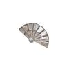 Fan Mother Of Pearl & Freshwater Pearl Brooch