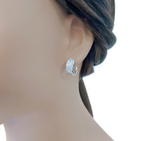 Cubic Zirconia Hoop Earrings