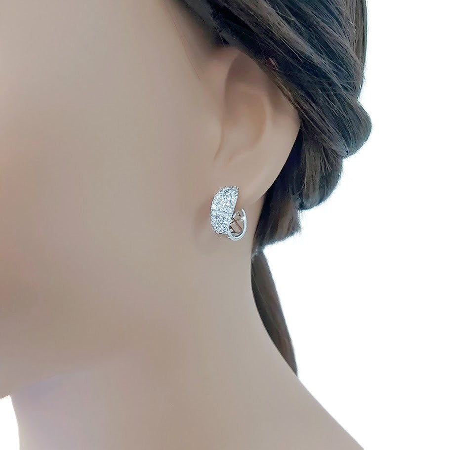 Cubic Zirconia Hoop Earrings