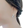 Heart Cubic Zirconia Hoop Earrings