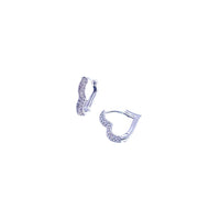 Heart Cubic Zirconia Hoop Earrings