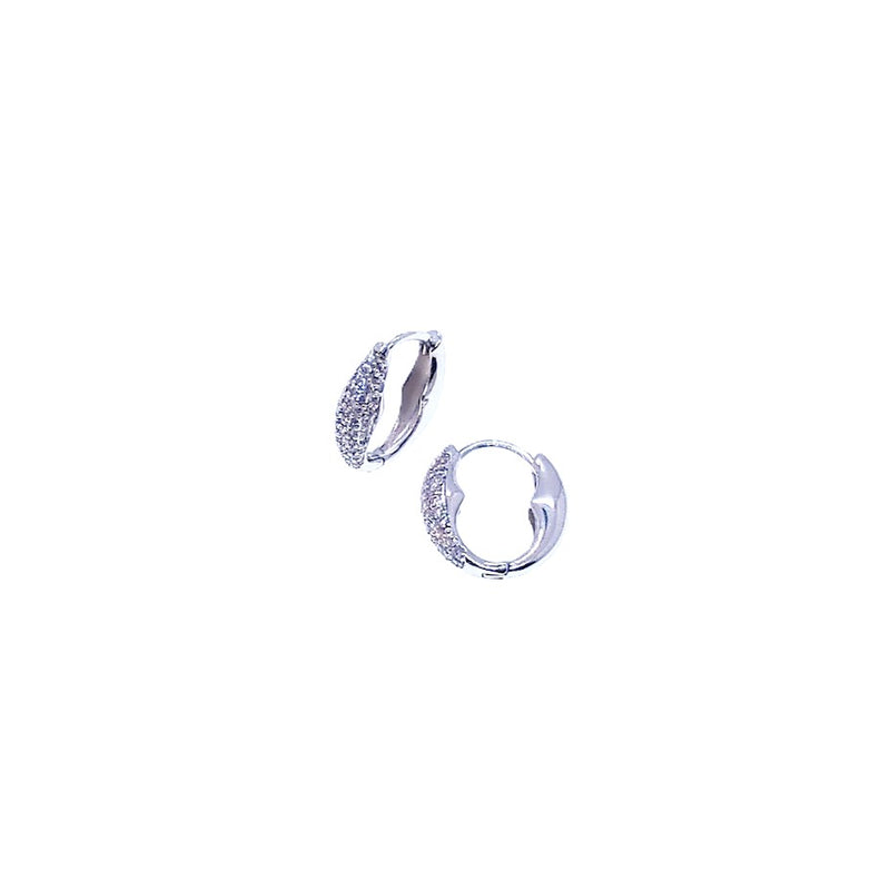 Cubic Zirconia Hoop Earrings