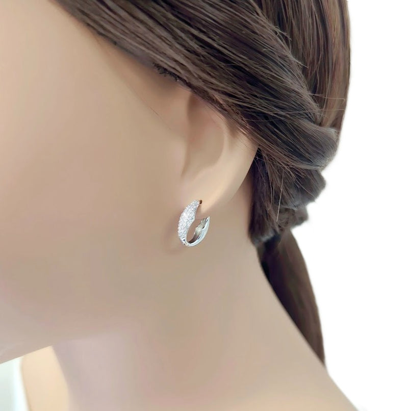 Cubic Zirconia Hoop Earrings