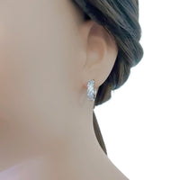 Cubic Zirconia Hoop Earrings