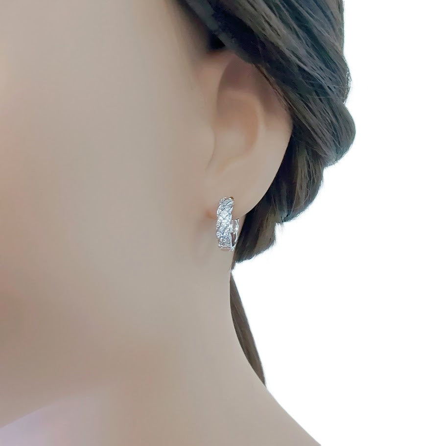 Cubic Zirconia Hoop Earrings