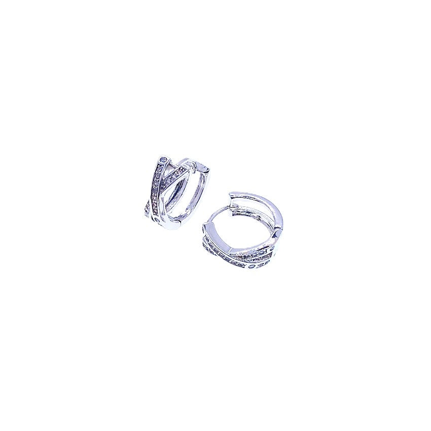 Cubic Zirconia Hoop Earrings
