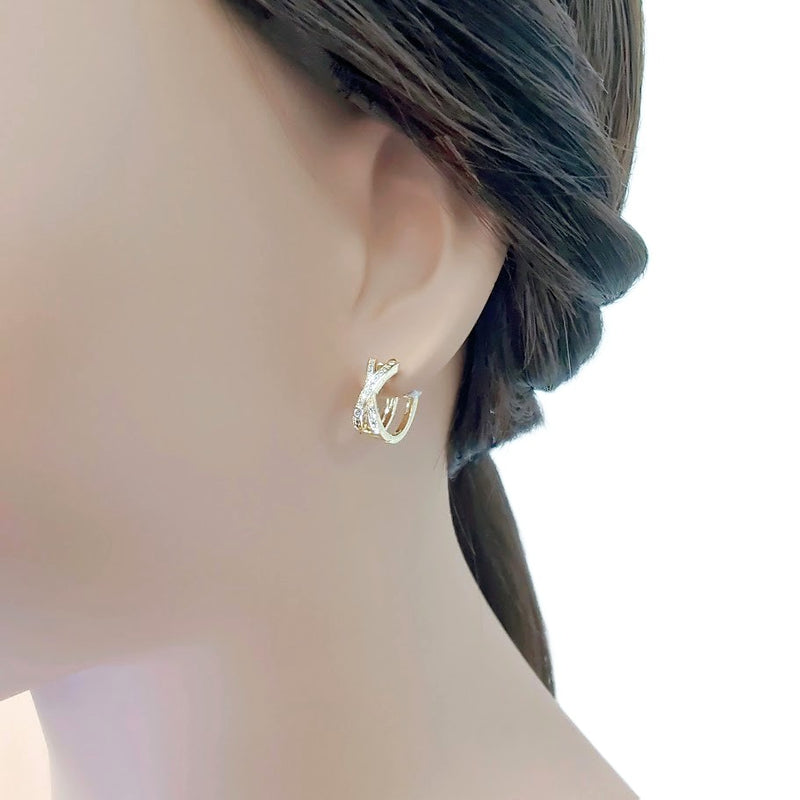 Cubic Zirconia Hoop Earrings