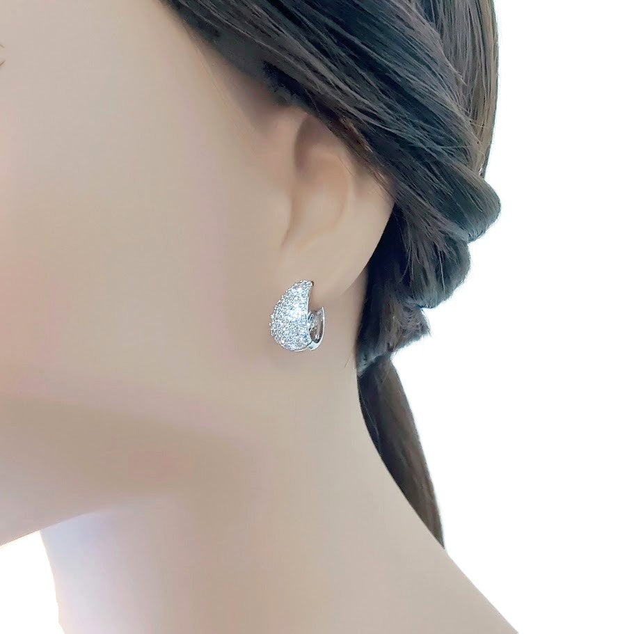 Cubic Zirconia Hoop Earrings
