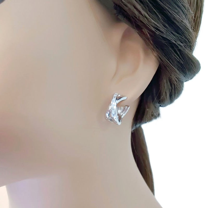 Cubic Zirconia Hoop Earrings
