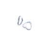 Heart Cubic Zirconia Hoop Earrings