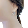 Heart Cubic Zirconia Hoop Earrings