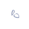 Heart Cubic Zirconia Hoop Earrings