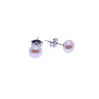 Freshwater Pearl Button Earrings