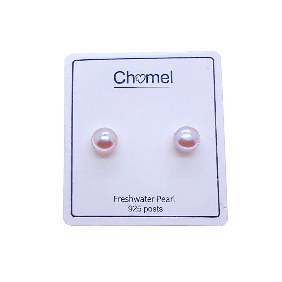 Freshwater Pearl Button Earrings