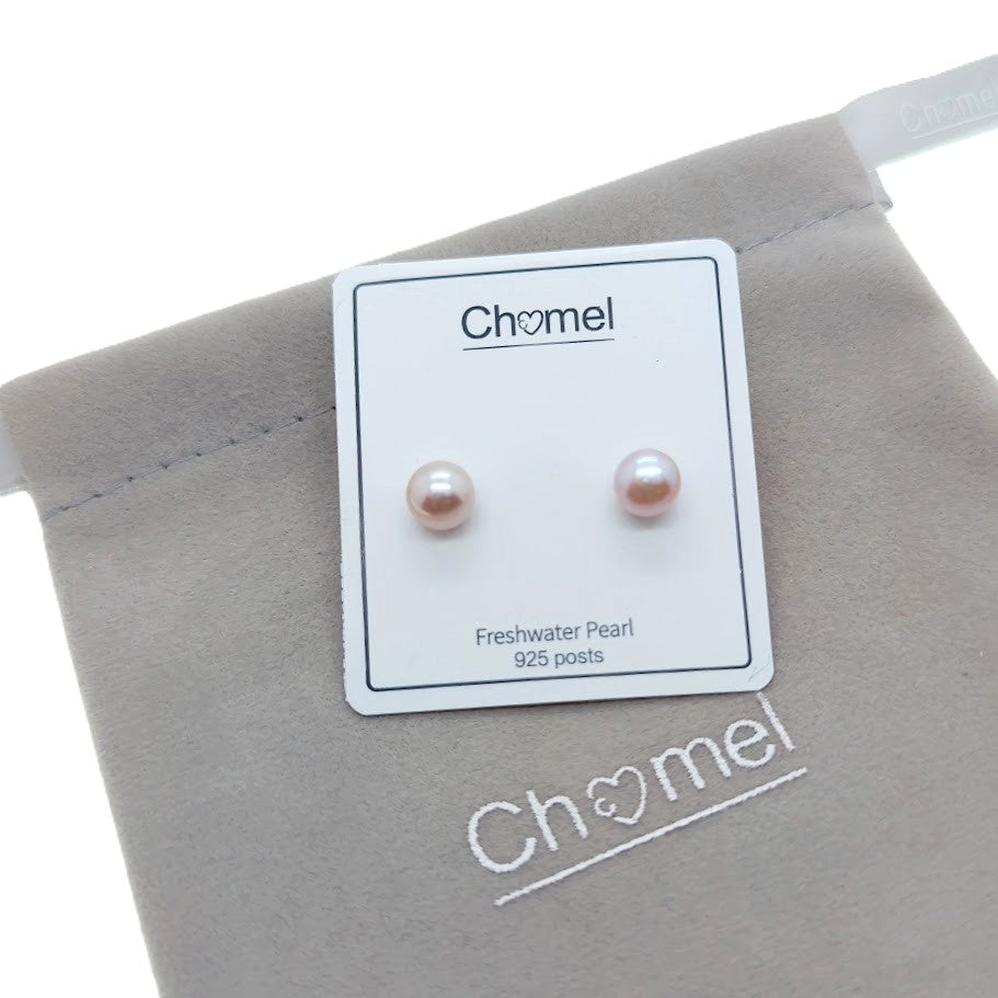 Freshwater Pearl Button Earrings