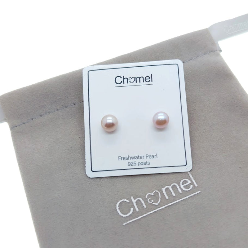 Freshwater Pearl Button Earrings